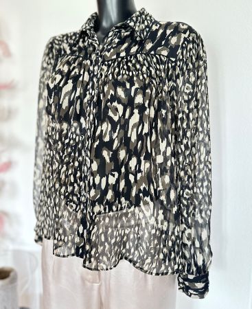 TOP 💜 Gr L ZARA Chiffon Bluse