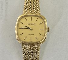 Montre femme Certina Quartz plaqué or 10G