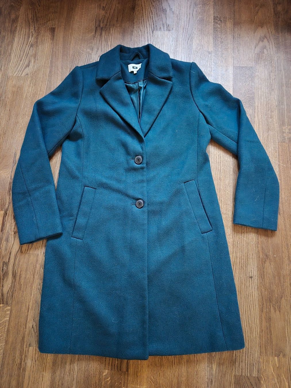 We Cappotti: WE Fashion teal wool coat size 36 – Usato da Zürich venduto da monadiederich