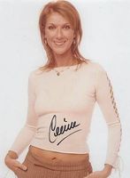 Original Autogramm von CELINE DION auf Großfoto