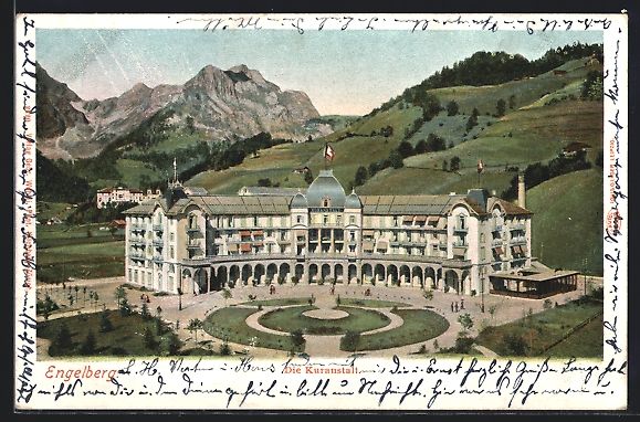 Cartoline postali: AK Engelberg, Die Kuranstalt, 1904 – Usato da Berlin venduto da bartko-reher