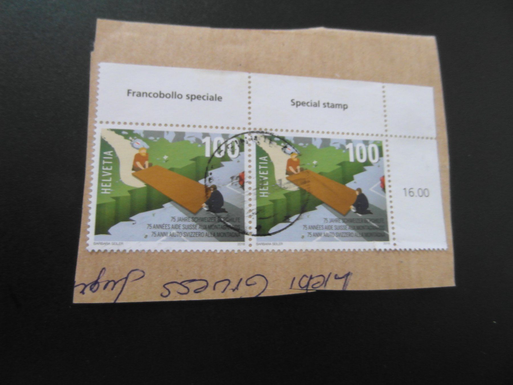 Tutti i francobolli: Sondermarke Schweizer Berghilfe  ZN 1662  mit Tabs – Usato da Niederrohrdorf venduto da leni29