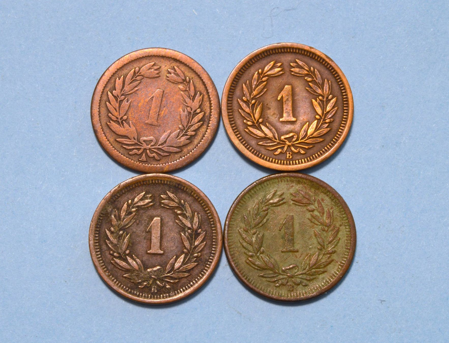 Toutes les monnaies: 4 x 1 Rappen – D'occasion à Oberglatt ZH par dil_85sh 1