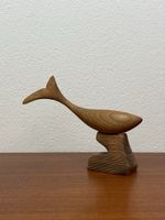 Organische Mid century Fisch Skulptur Holzskulptur vintage