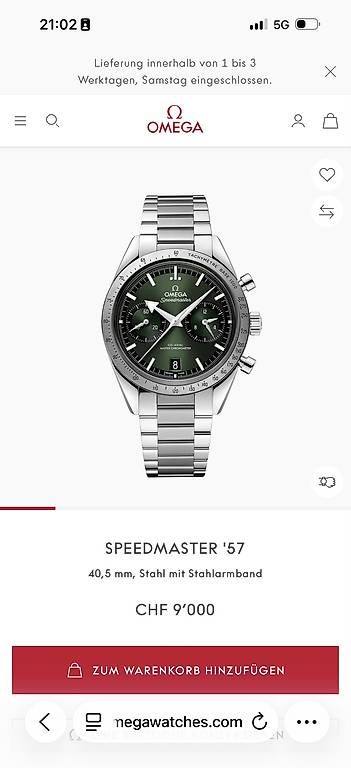 Omega Uhren: Omega Speedmaster 57 Grün – Gebraucht aus Zürich von timeio-swapwatch 1