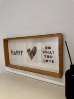Hängebild mit Plexiglas Rahmen"Happy/ Do what you love"