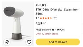 Philips STH1000/10 Tragbarer Handdampfbügler