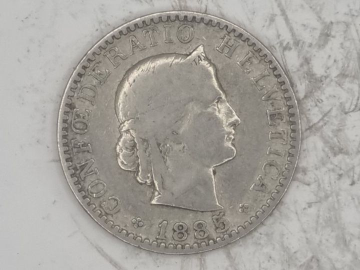 Alle Münzen: 20 rappen 1885 – Gebraucht aus Bure von chap981
