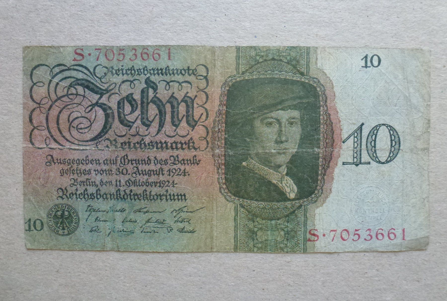 Banconote: Deutschland ++ 10 Reichsmark 1924 – Usato da Walkringen venduto da Casablanca777