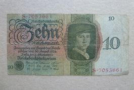 Deutschland ++ 10 Reichsmark 1924
