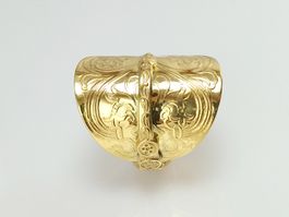Silberring Coronation (Krönungsring) aus Silber925 vergoldet