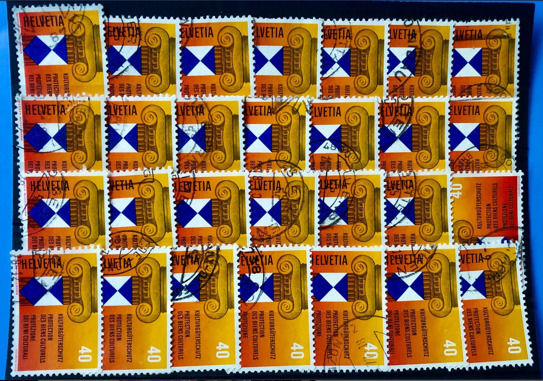 Tutti i francobolli: Nr.592  Kulturgüterschutz mit Stempel     – Usato da Aarau venduto da Billa007