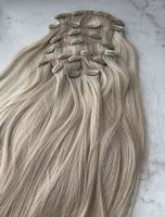 Clipin Echthaar Extensions 60cm, hellblond