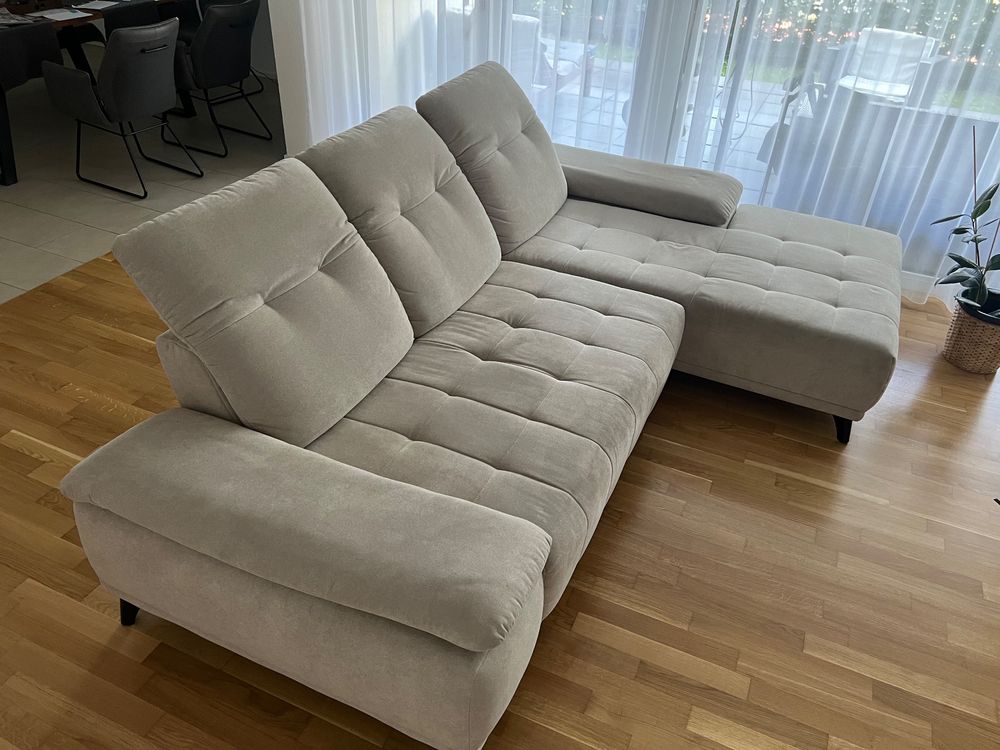 FORNIRO 24 Loft Ecksofa Mit Schlaffunktion - 225cm L-Form Graphit-Grau