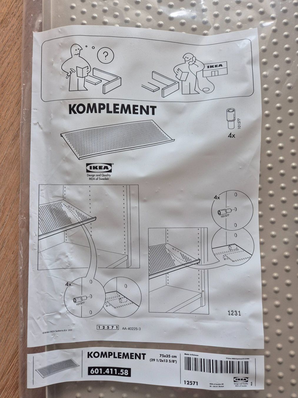 Ikea Armadi: IKEA Komplement Einlegeboden 75x35cm, neuwertig – Usato da Buchs ZH venduto da peti0713