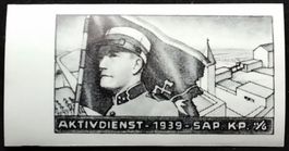 Soldatenmarke 2.WK, Sappeur Kp II/6, schwa, ges, Wi Sap 21-2