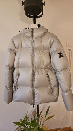 Warme Blaumax Daunenjacke Oversize silber