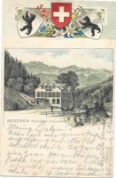 Rossfall bei Urnäsch Präge-Lithografie Feldpoststempel