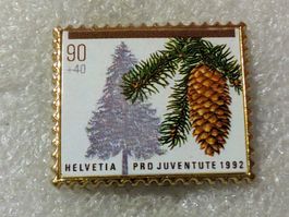 Ansteckpin 133: Pro Juventute Briefmarke Helvetia