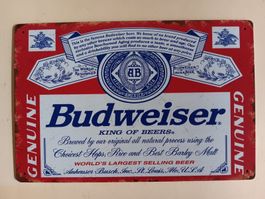 Budweiser Blechschild