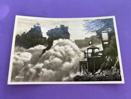 Rheinfall alte Ak mit Stempel Schloss Laufen, ungelaufen