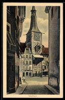 AK Solothurn, Altstadtgasse mit Uhrturm
