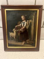 Antikes Ölgemälde 19. Jh.  Biedermeier Genremalerei