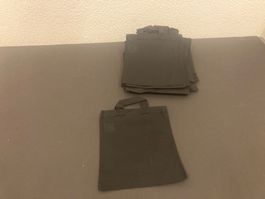 kleine Tragtagtaschen aus 100% Baumwolle, schwarz, 29 Stück