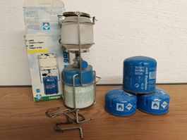 Camping Gaz Lampe Lumogaz + 3 Kartuschen - Top!