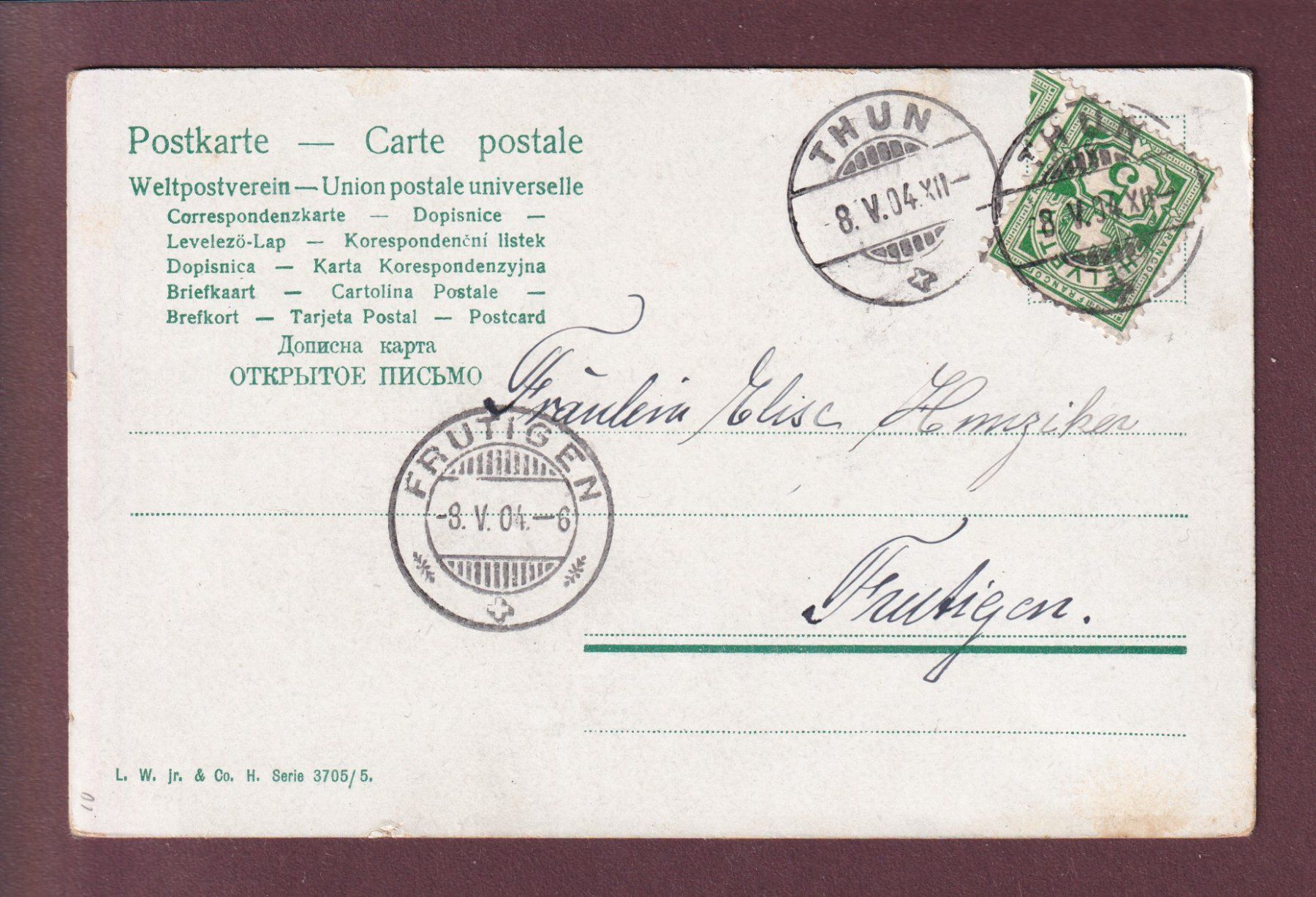 Cartoline postali: Schweizer TRACHTEN - 1904 – Usato da Pully venduto da nicecards 1