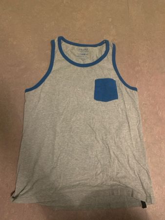 Fishbone Tank Top, Grau/Blau, Gr. L, Top Zustand!