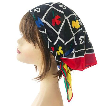 Baumwolltuch Bandana Kopftuch Christian Fischbacher ca. 80s