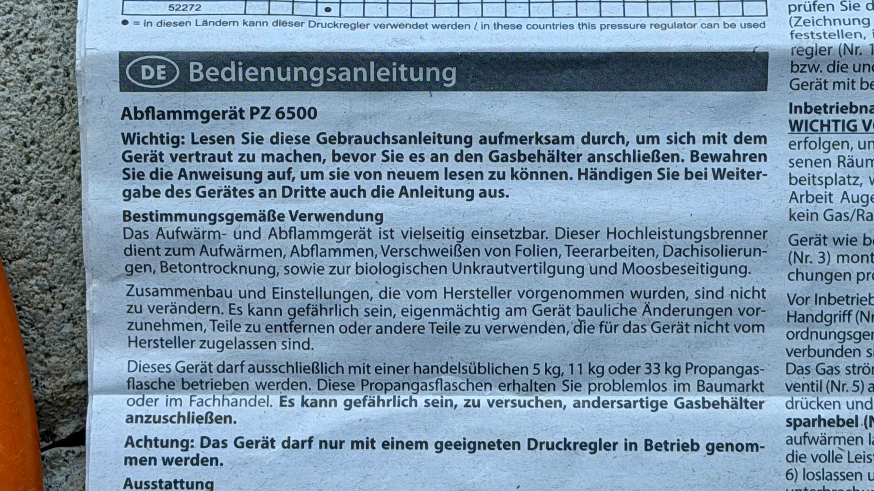 Tutti gli attrezzi: Abflammgerät PZ 6500 – Usato da Untersiggenthal venduto da untersigg 2