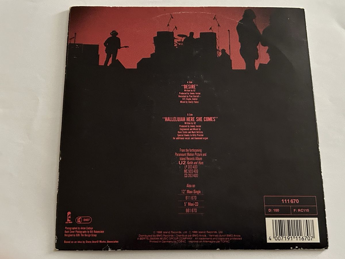 Dischi in vinile: U2. 1988. DESIRE – Usato da Faulensee venduto da Mizuno06 1