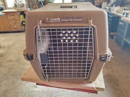 Transportbox Petmate Deluxe Vari Kennel gebraucht braun