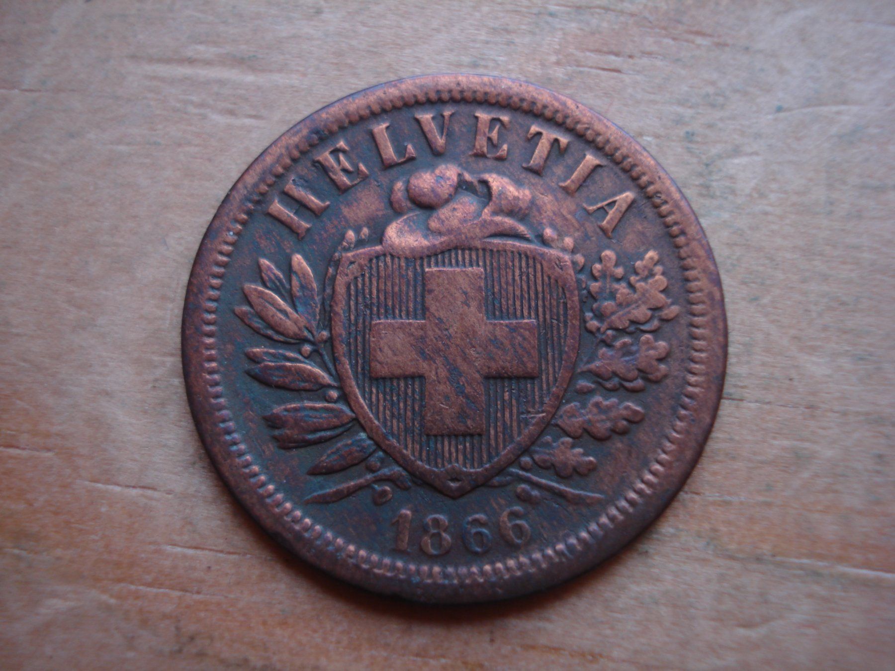 Tutti le monete: (W5) 2 Rappen 1866 – Usato da Erlach venduto da Net-Coins