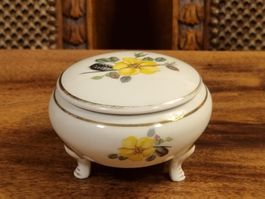 Royal Bavaria Porzellan Deckeldose mit Blumen