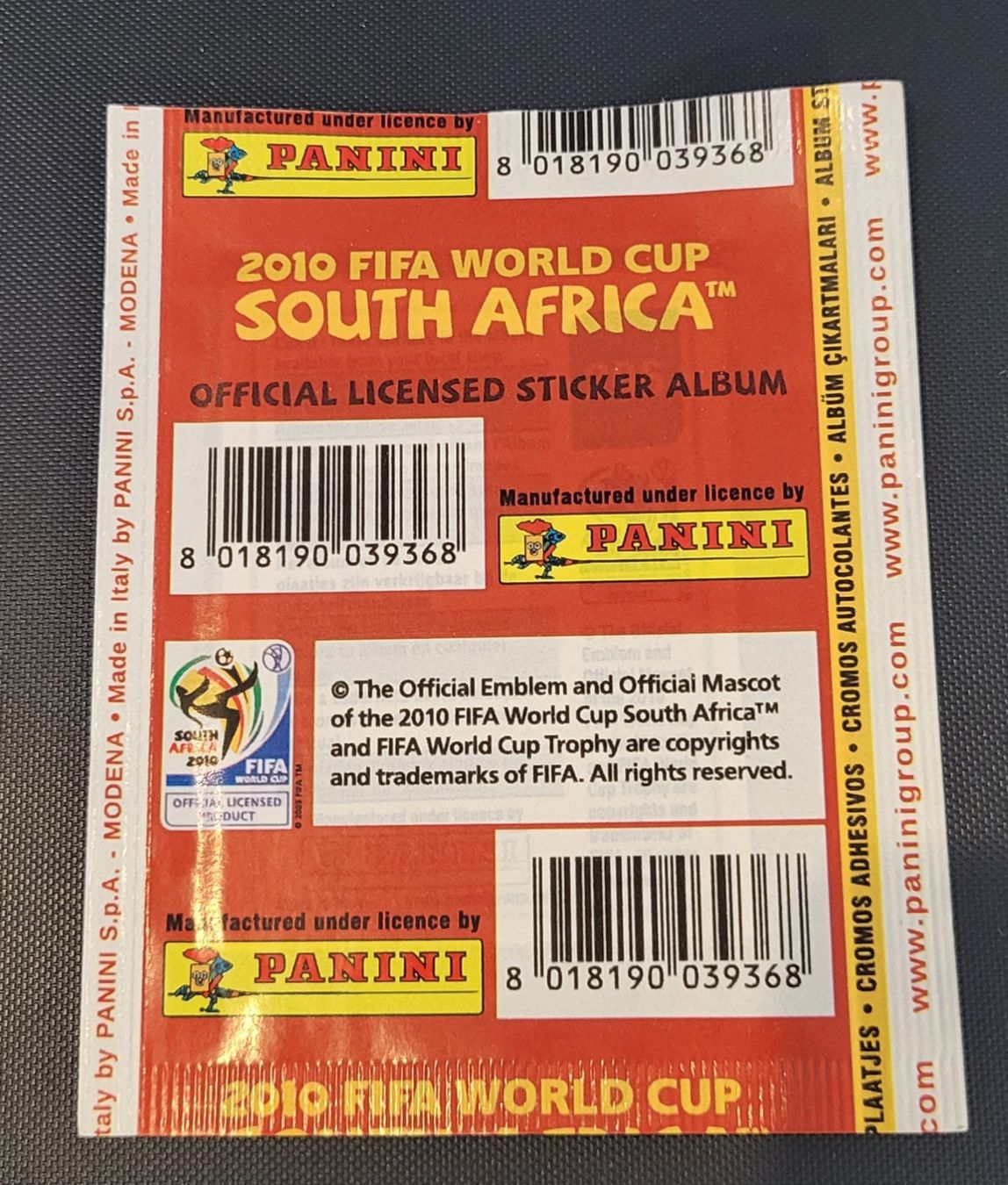 Panini Sammelbilder & Trading cards: WM 2010 Int. Version Tüte 1x – Gebraucht aus St Gallen von Stampsalshobby 1