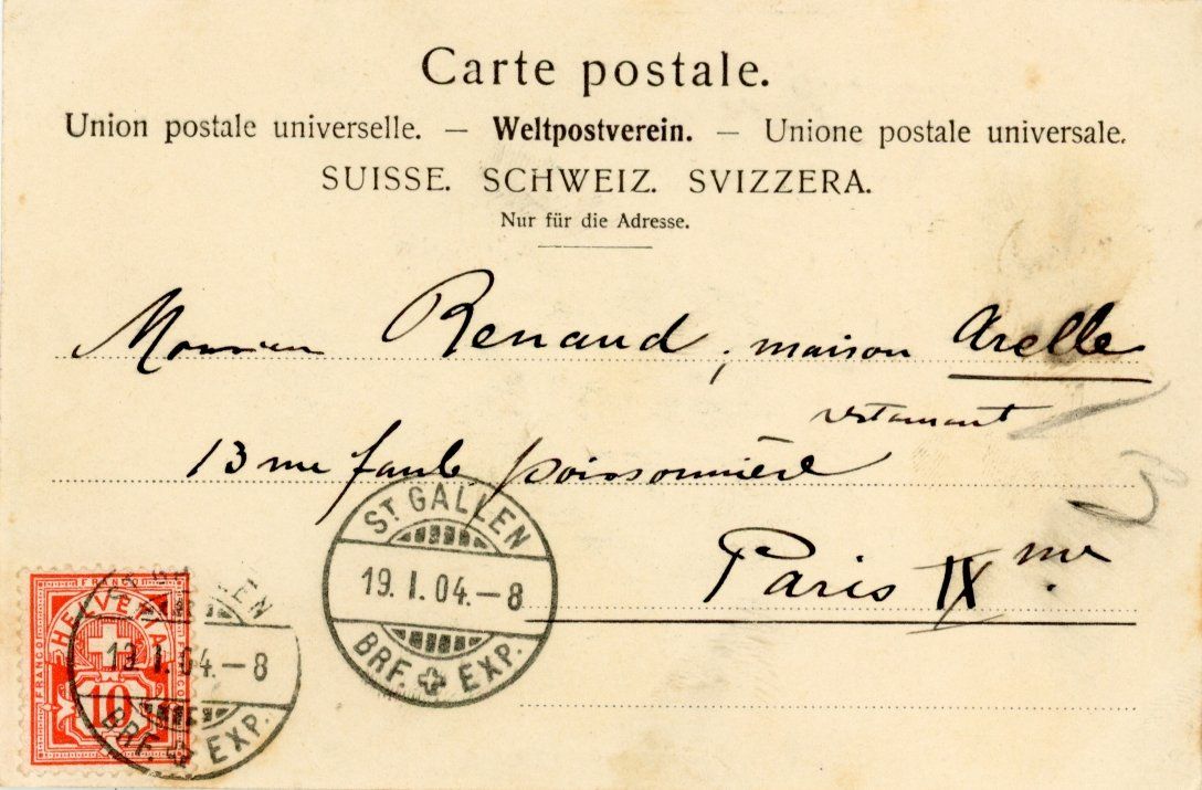 Cartoline postali: Teufen   AR       um 1904 – Usato da Brig venduto da Valcards54 1