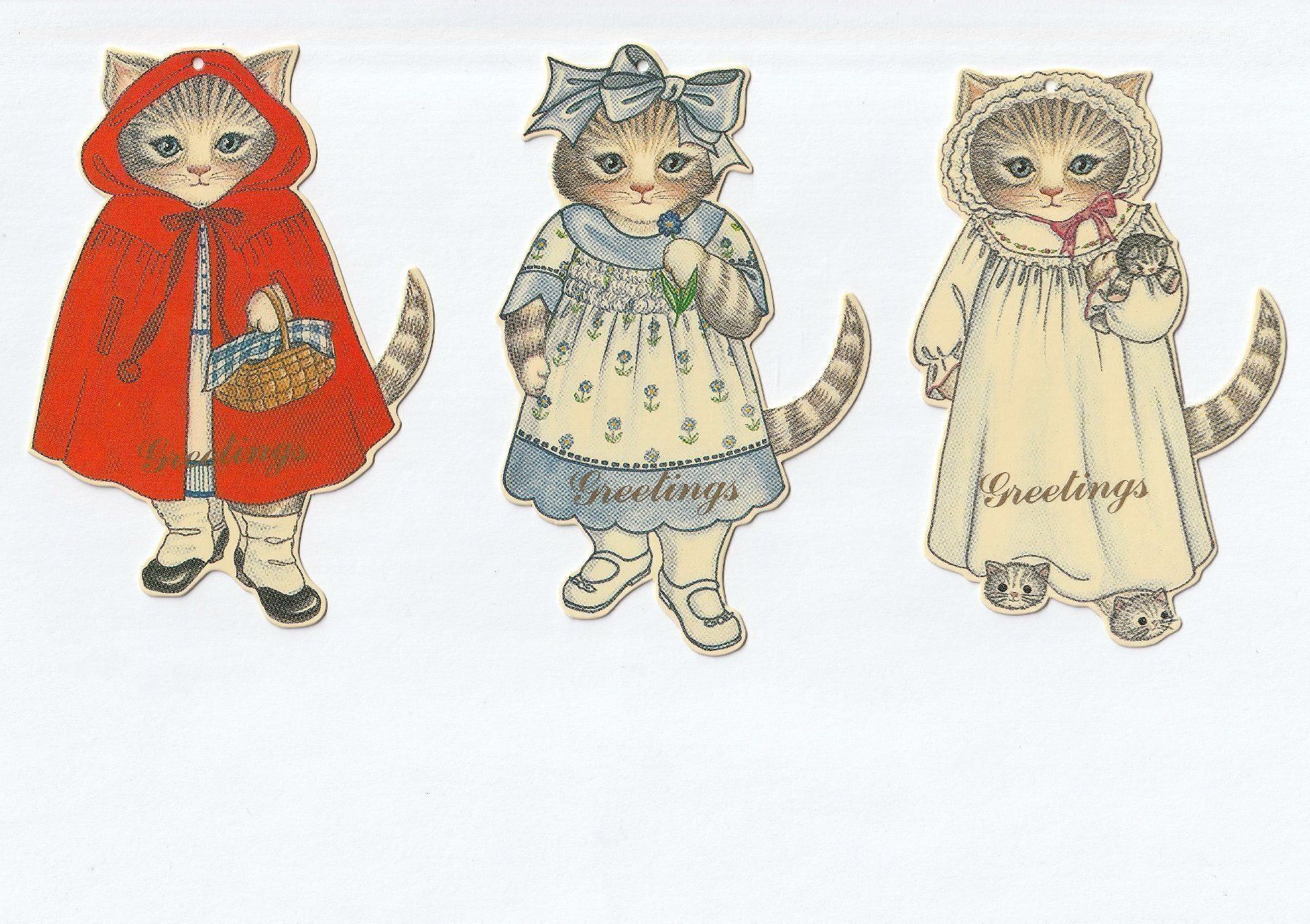 Tutte le decorazioni: 12 Geschenkanhänger mit Katzen – Nuovo e nell'imballaggio originale da Kriens venduto da Kraeutergarten 1