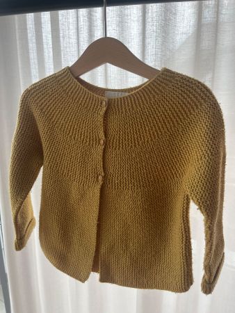 Zara Strickjacke, Grösse 92, Senfgelb