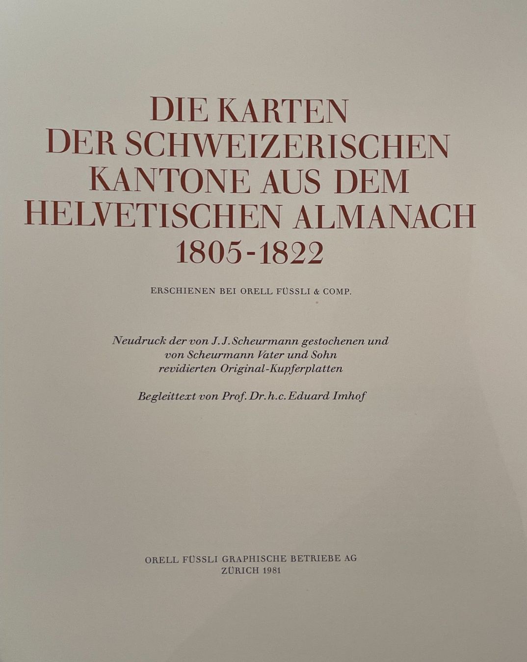 Landkarten & Atlanten: Die Karten der schweizerischen Kantone 1805-1822. – Gebraucht aus Bärau von Bluemli21 3