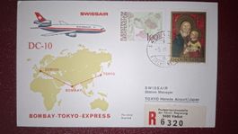 Swissair Bombay - Tokyo - Express 05.04.1974