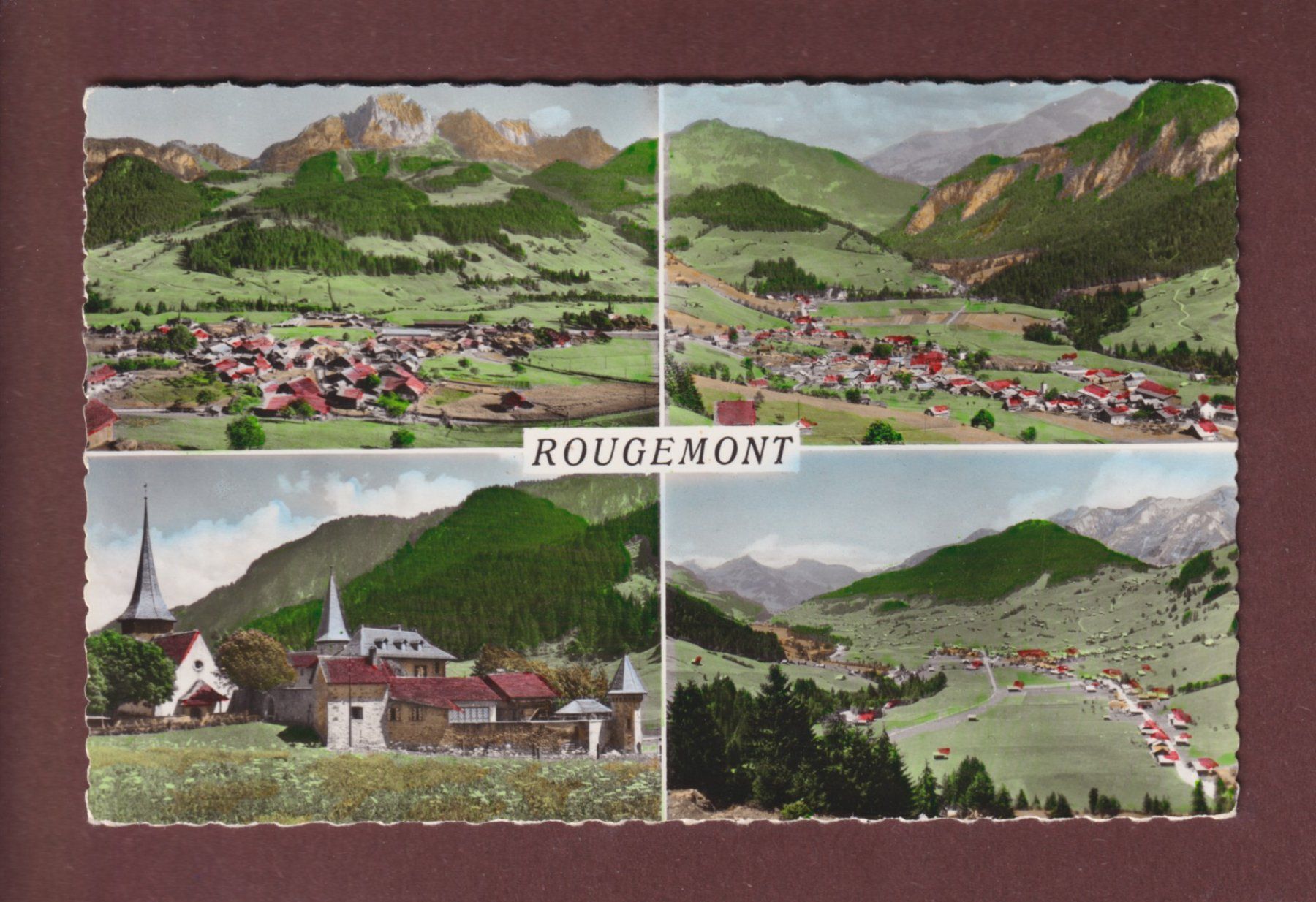 Cartoline postali: ROUGEMONT - 4 images - 1971 – Usato da Pully venduto da nicecards-shop