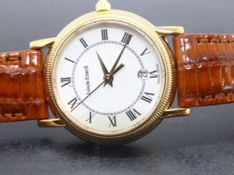 Louis Erard montre dame cadran blanc chiffres romains, date