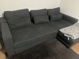 Graues Ecksofa mit Liegefläche  sehr guter Zustand