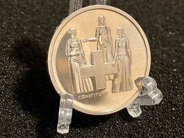 Schweizer Gedenkmünze 5 Fr. Konstitution 1848-1974 top!
