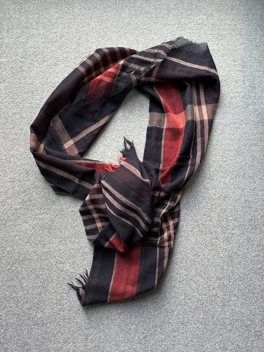 Foulard & Sciarpe: Schal, schwarz rot kariert, Fransen – Usato da Wangen SZ venduto da futura14 2