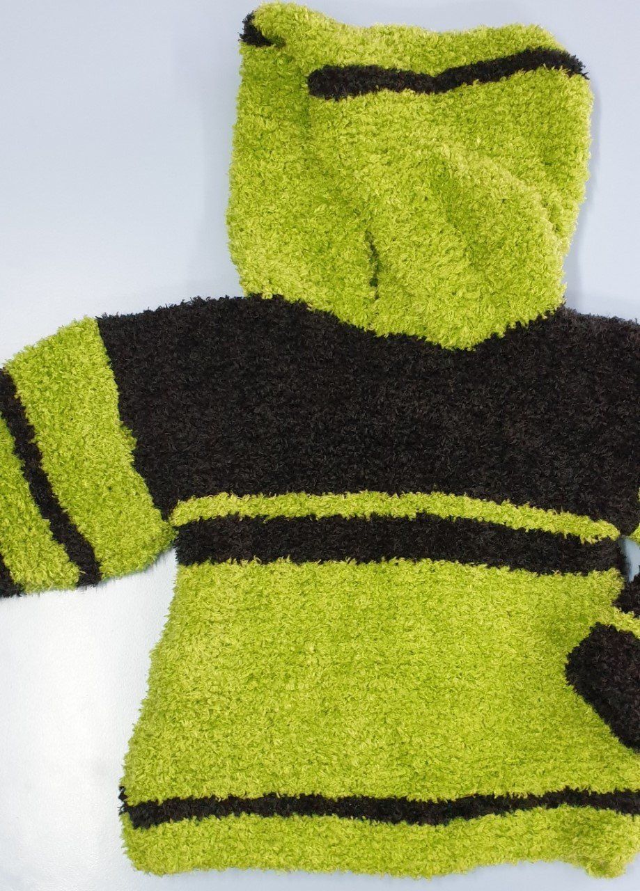 Maglioni & Felpe: Pull à capuche 5A tricoté main vert/noir – Nuovo e nell'imballaggio originale da St-Imier venduto da goodber 1