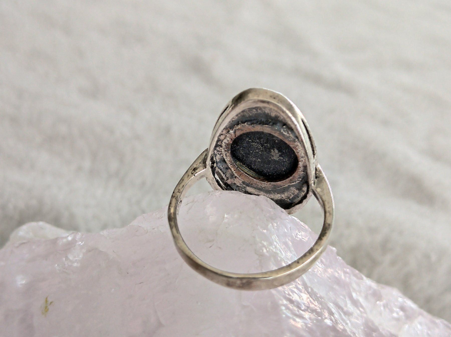 Anelli: Ring Silber 925 mit schwarzem Stein – Usato da Istighofen venduto da Ringparadies 2